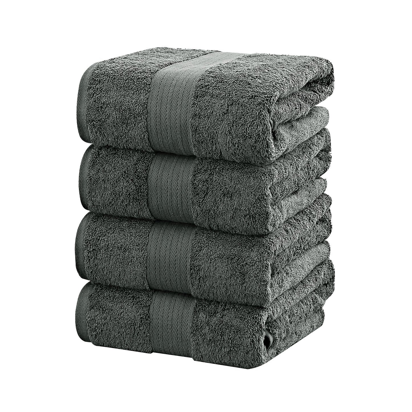 Cotton Bath Towels 4 Set (5 colours)