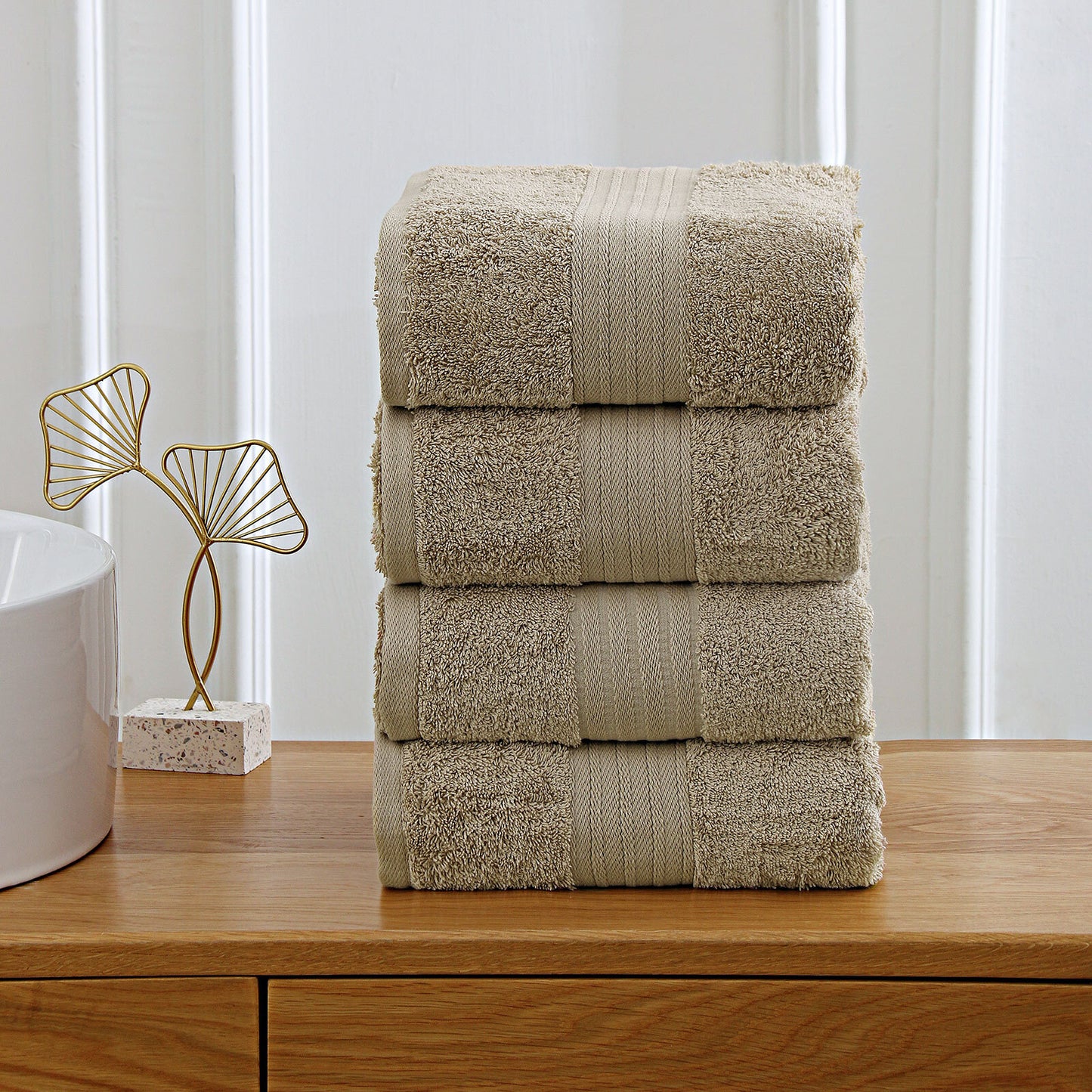 Cotton Bath Towels 4 Set (5 colours)