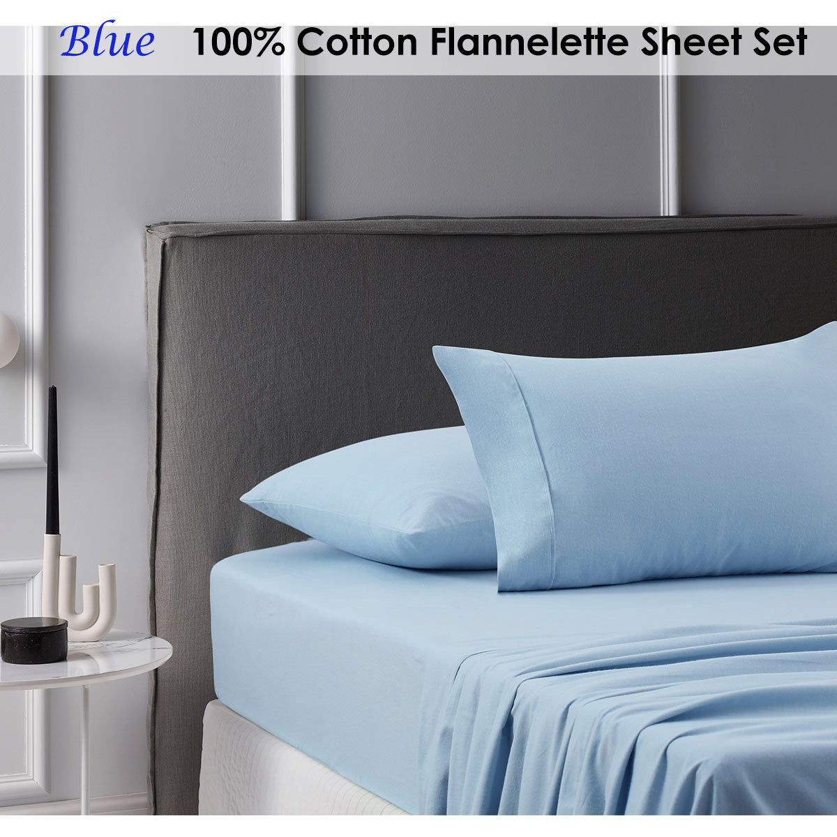 Flannelette Cotton Sheet Set (6 Colours)