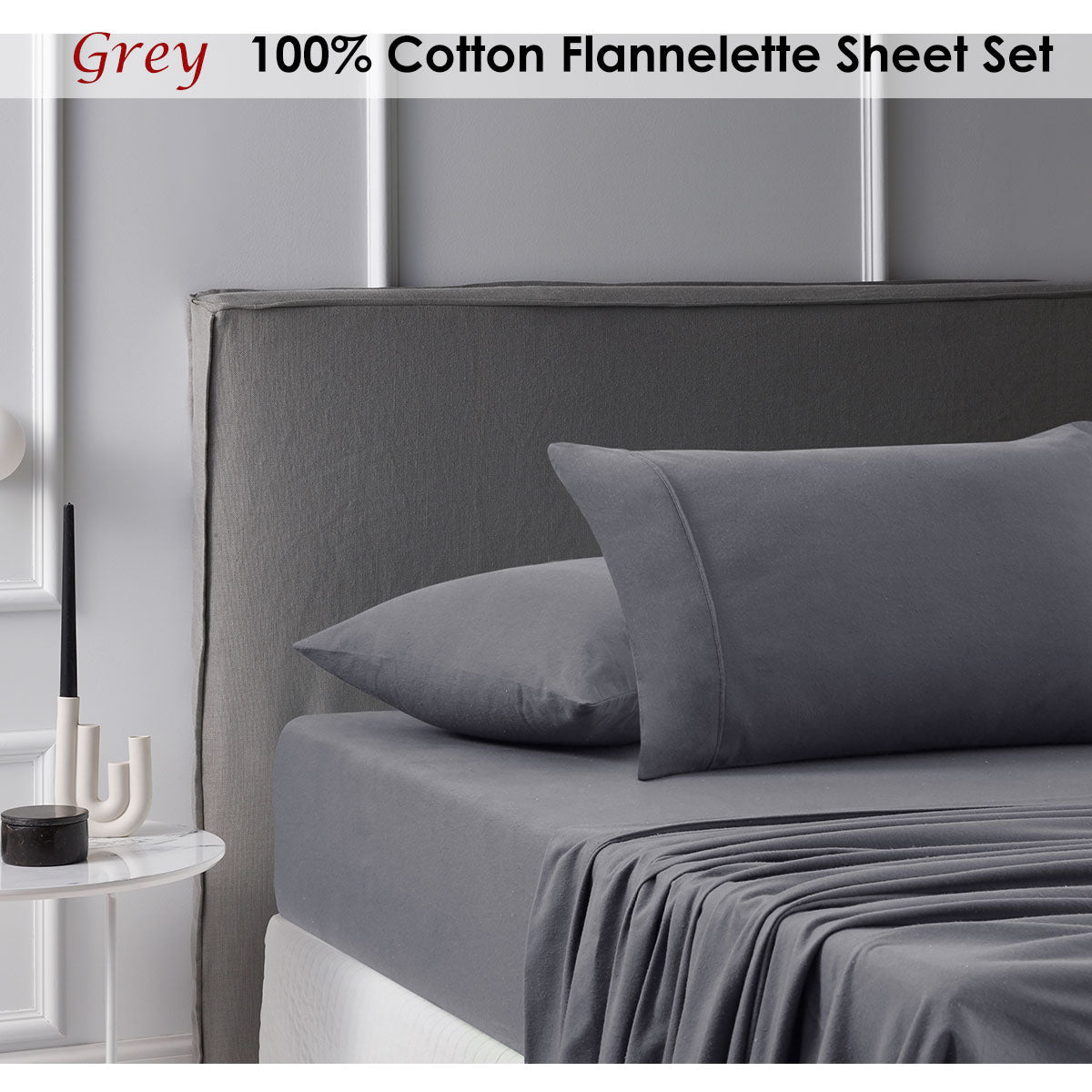 Flannelette Cotton Sheet Set (6 Colours)