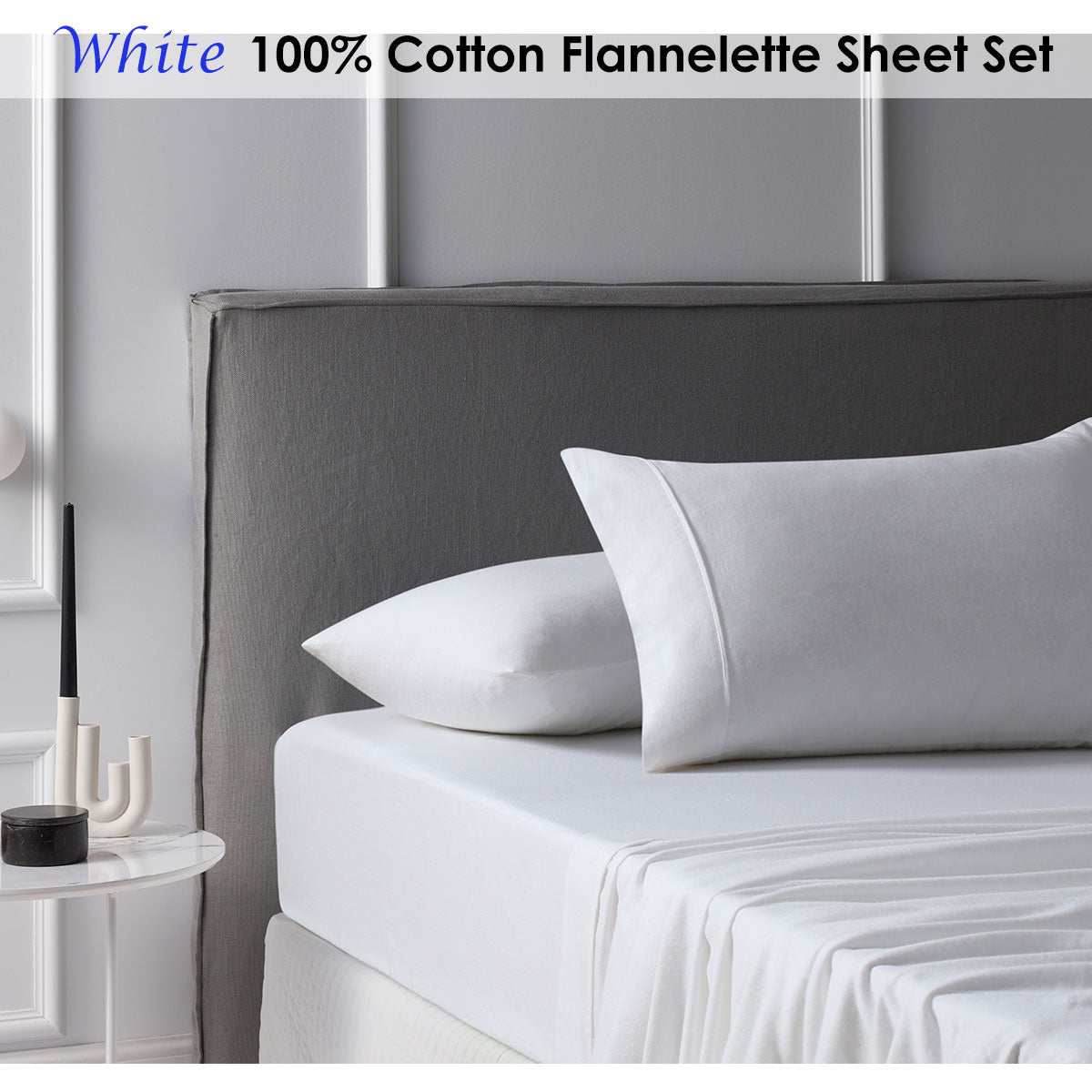 Flannelette Cotton Sheet Set (6 Colours)