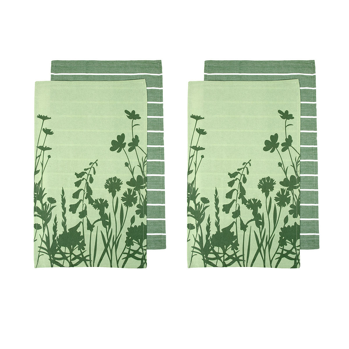 Sanctuary Floral Cotton Kitchen Tea Towels Set 4
