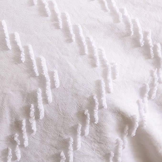 Boho White Wave Quilt Cover Set