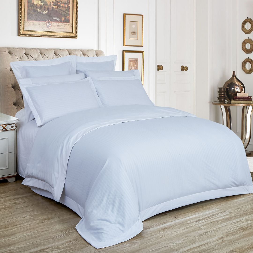 1000TC Ultra Soft Striped Quilt Cover Set