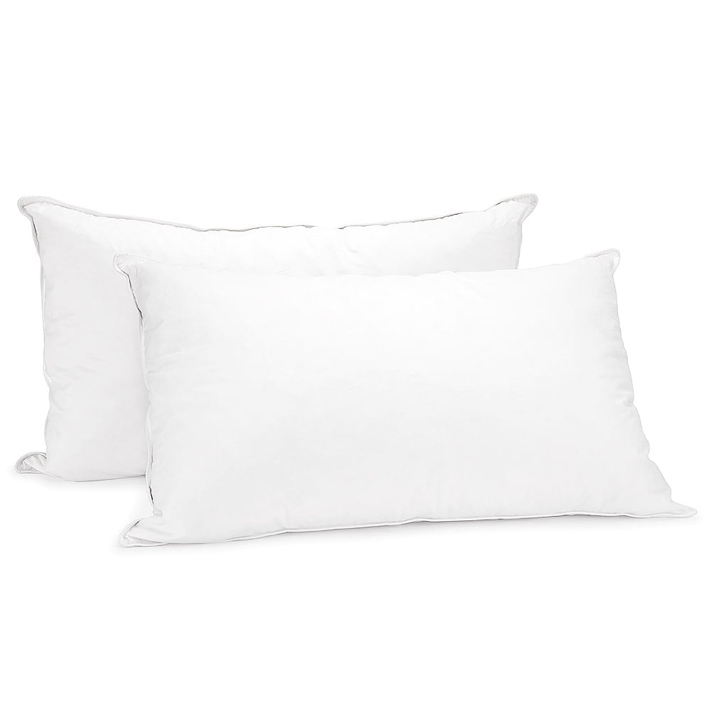 White Duck Down Feather Pillow - 2 Pack